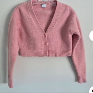 Sunday Best Blush Pink Cropped Button-Up Cardigan